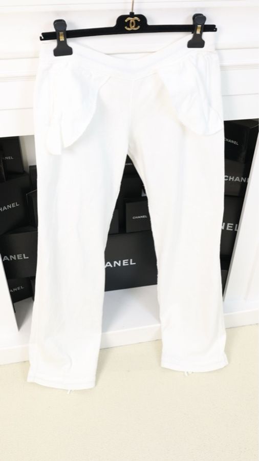 Chanel 05年运动方标系列白色长裤-7