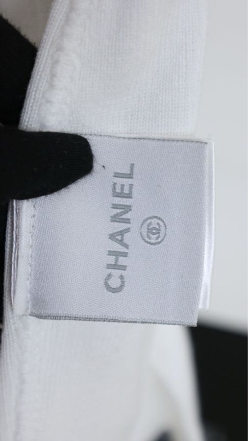 Chanel 05年运动方标系列白色长裤-9