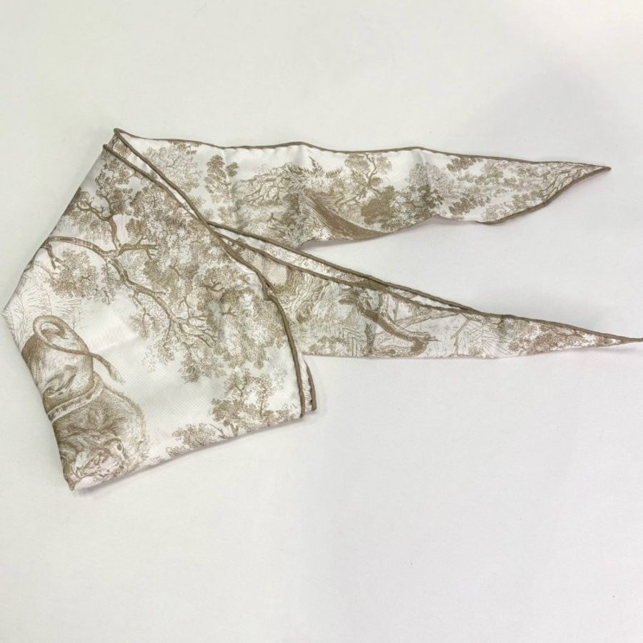 DIOR 全新Toile de Jouy Sauvage印花圖騰絲巾-4