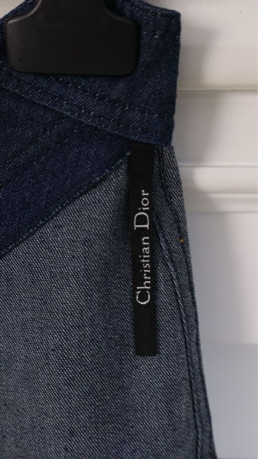 Dior不规则设计丹宁牛仔金扣半裙-14