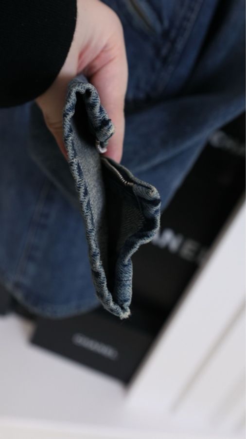 Chanel 00年水洗丹宁牛仔拉链外套-13