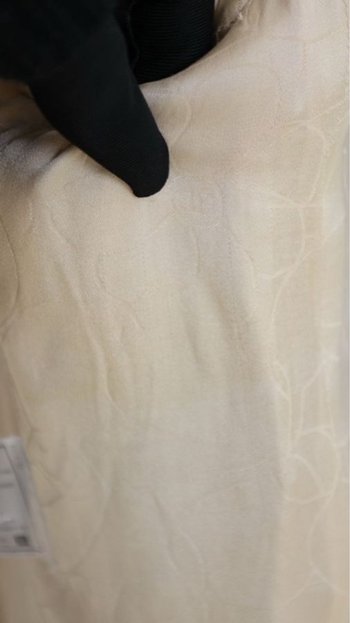 Chanel 06年高级手工坊系列奶白色蓝红滚边琉璃扣四口袋外套半裙套装-42