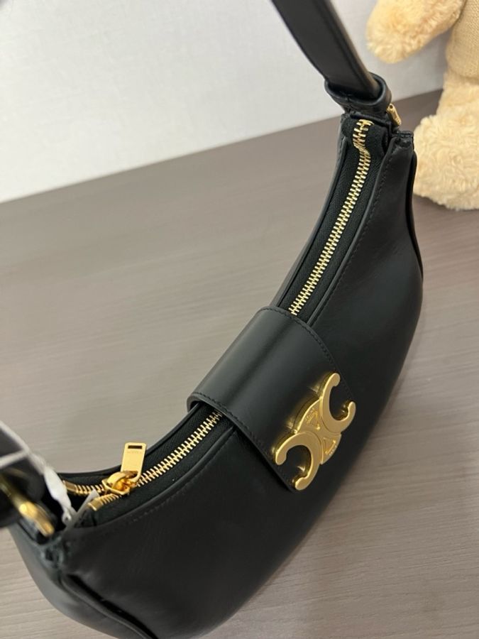 Celine/賽琳 黑金AVA TRIOMPHE腋下包肩背包-5