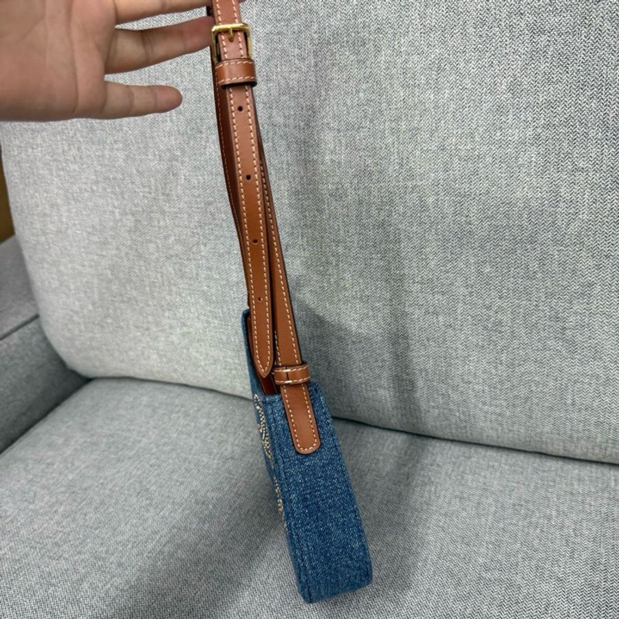 Celine賽琳 牛仔Tilly凱旋門腋下包肩背包-1