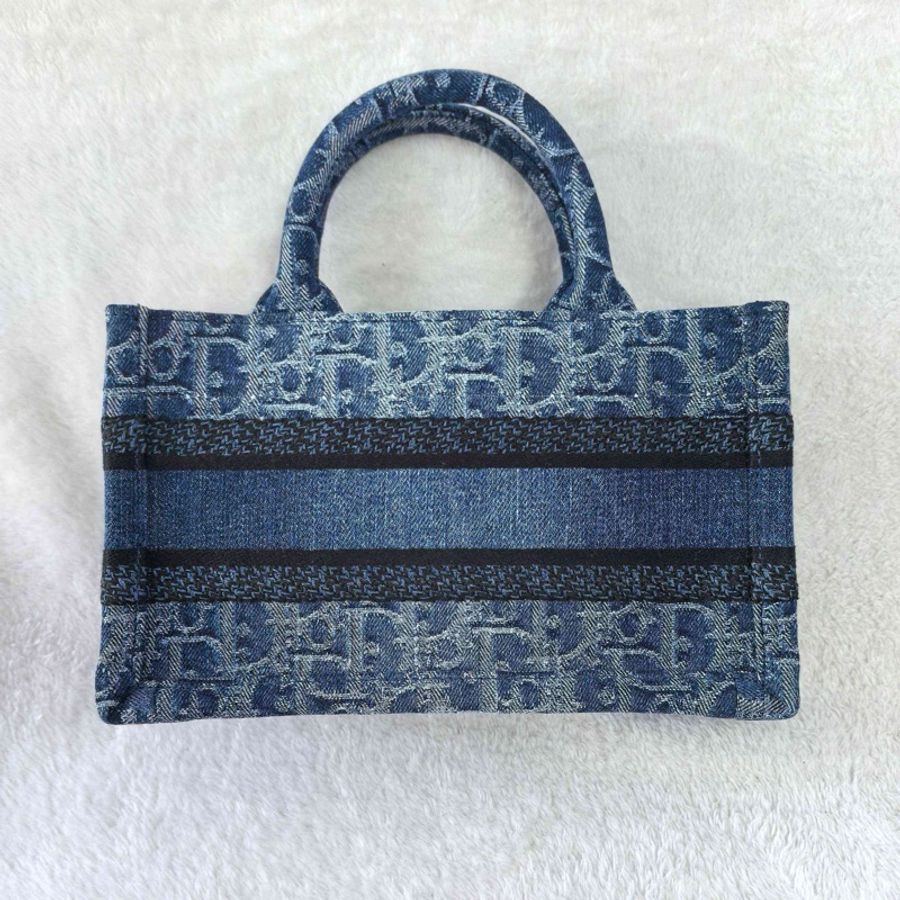 Dior 迪奧 mini book tote托特包手提包斜挎包 藍色-2