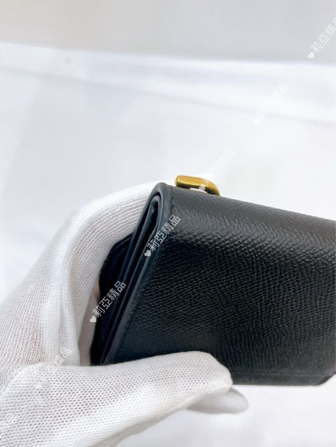 莉亞精品♡ Dior Saddle 短夾 黑色 二手美包-9