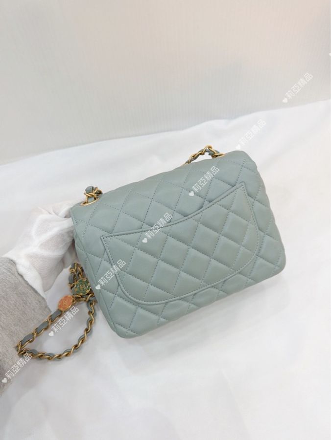 莉亞精品♡ Chanel AS3737 籌碼方胖 二手美包-3