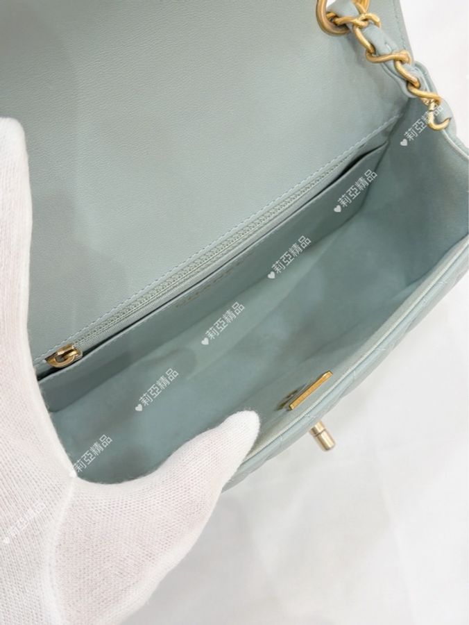 莉亞精品♡ Chanel AS3737 籌碼方胖 二手美包-13