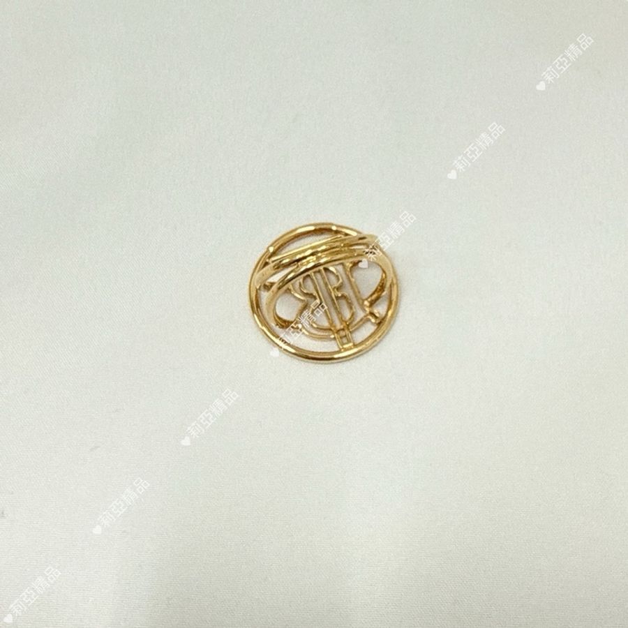 莉亞精品♡ Burberry TB 戒指 金色 52 二手美品-3