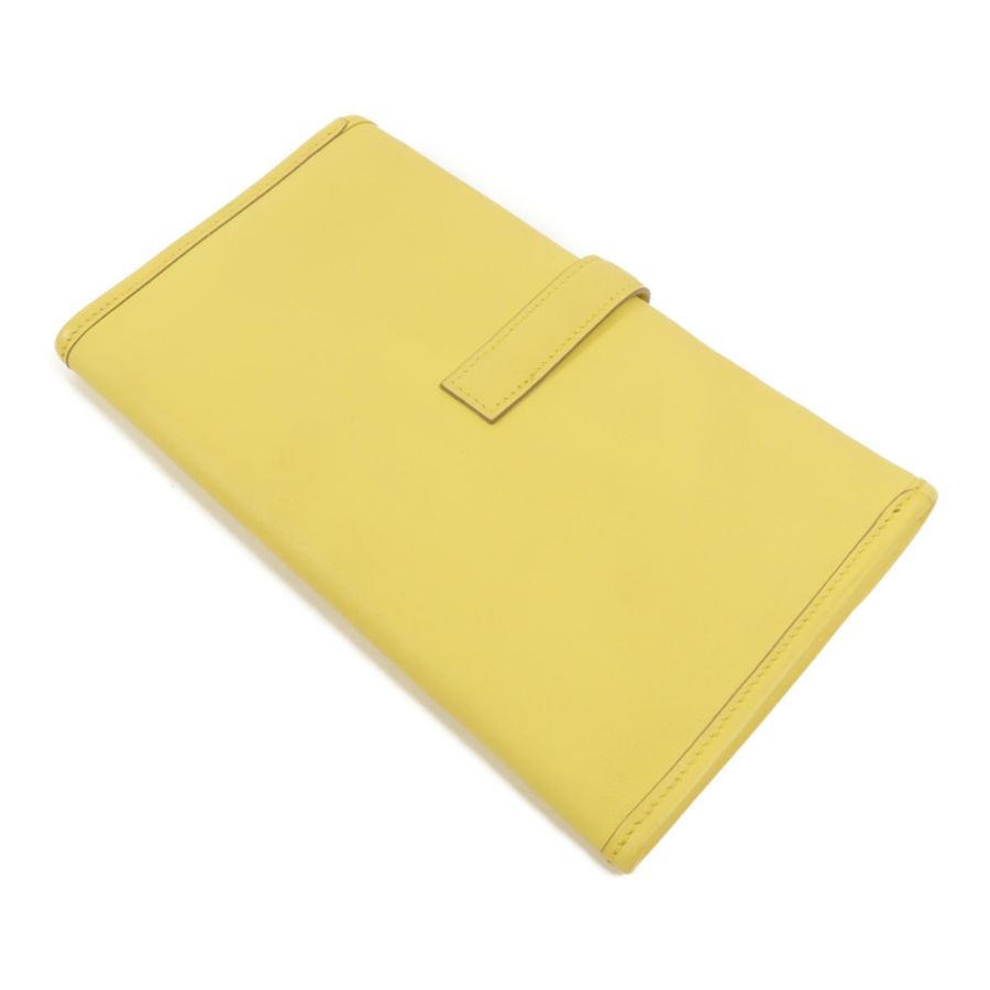 HERMES Swift皮革Jige Duo Clutch手拿包Jaune de Naples-5