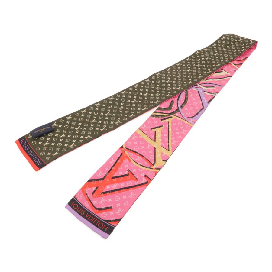 LOUIS VUITTON 絲質Bandeau Scarf 118x7 絲巾-1