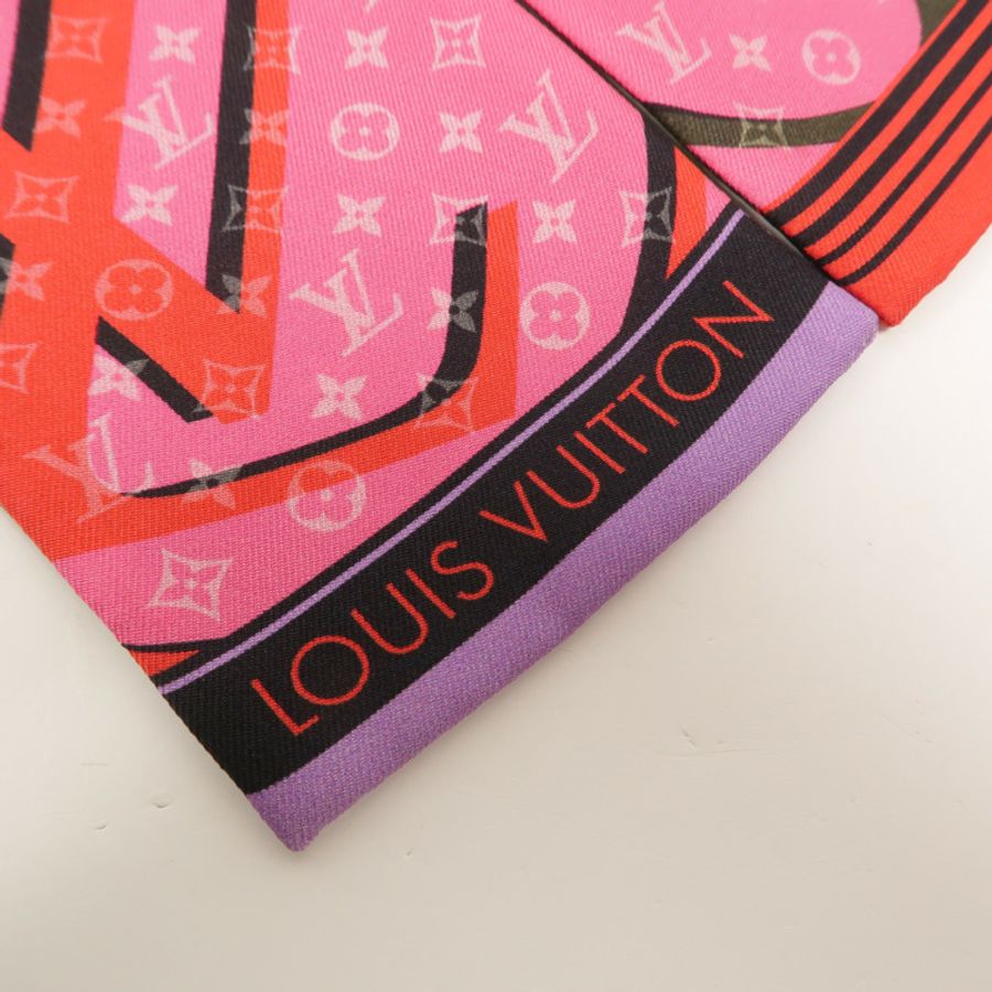 LOUIS VUITTON 絲質Bandeau Scarf 118x7 絲巾-4
