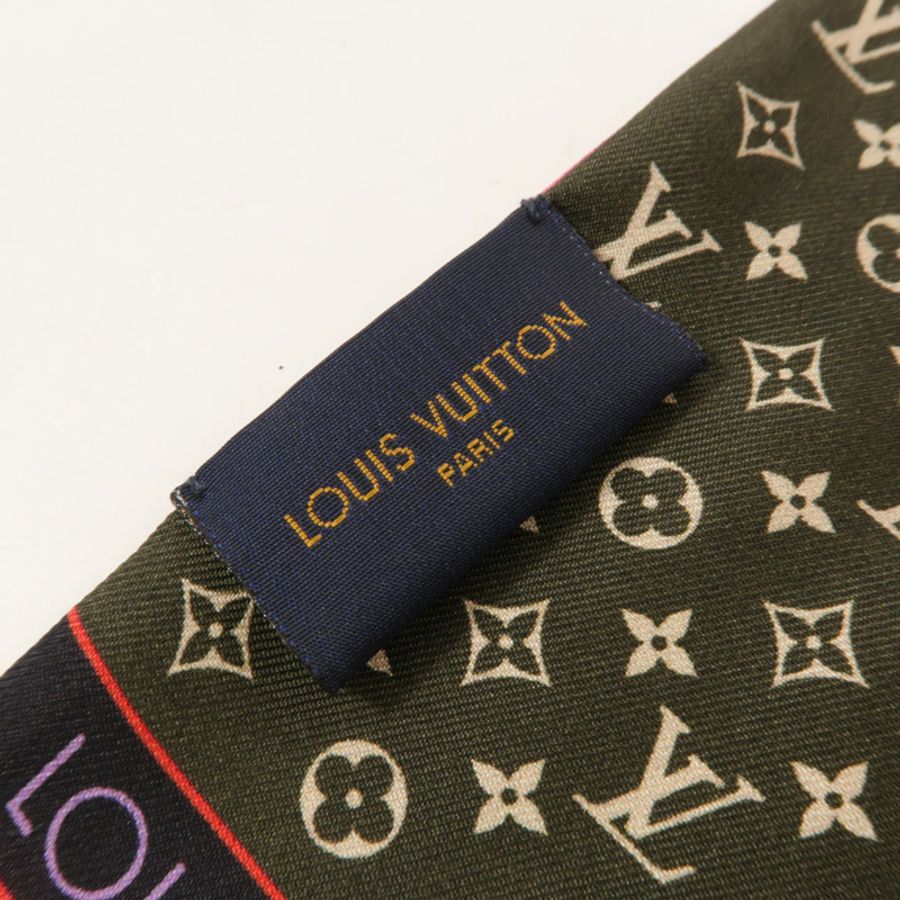 LOUIS VUITTON 絲質Bandeau Scarf 118x7 絲巾-6