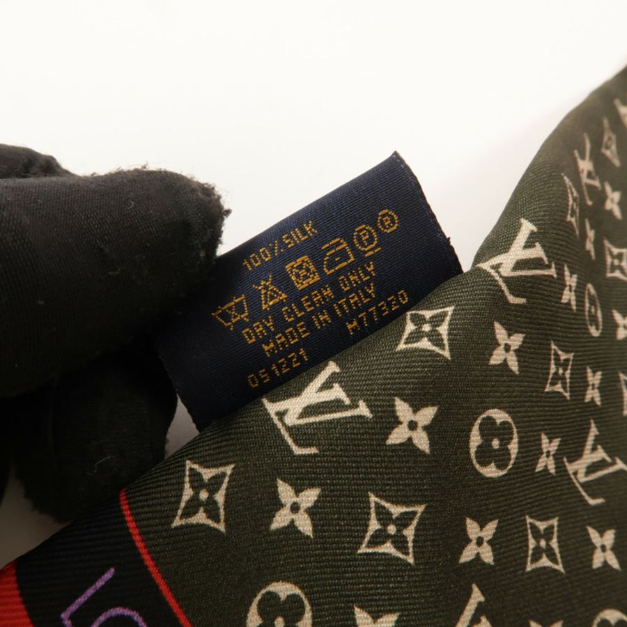 LOUIS VUITTON 絲質Bandeau Scarf 118x7 絲巾-7
