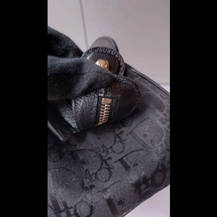 Dior 絕版刺繡緹花布古典提包-28