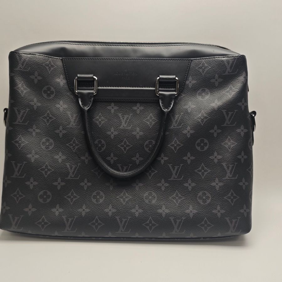 路易威登/Louis Vuitton 手提黑花公文包-2