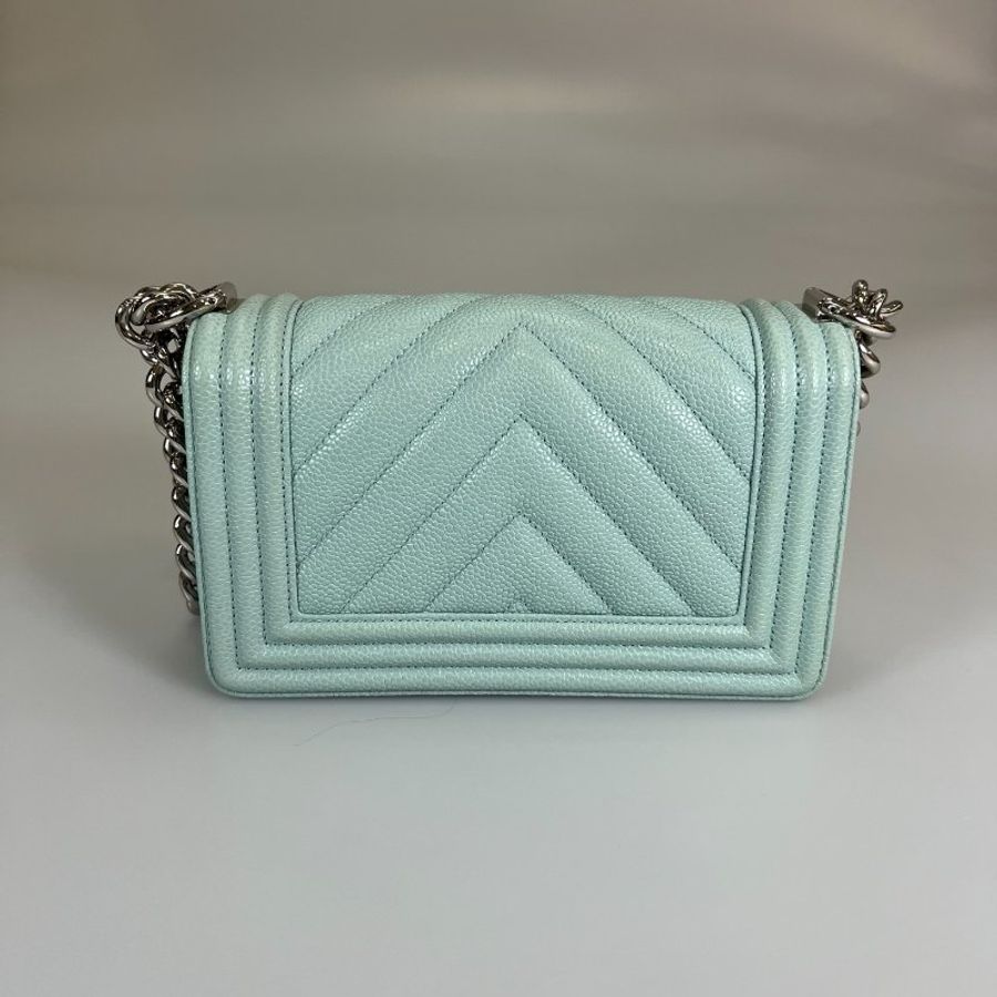 CHANEL BOY20荔枝淺藍 保卡款29開-1