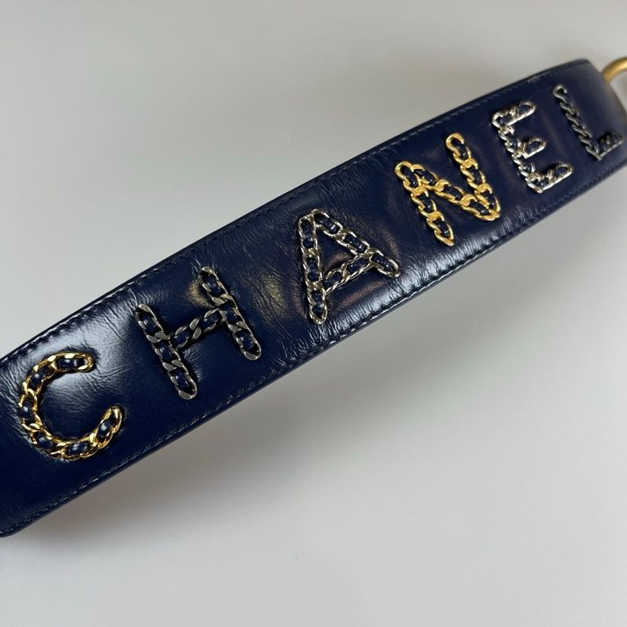 CHANEL 流浪包小號 牛仔藍 AS0865/保卡款29開-8