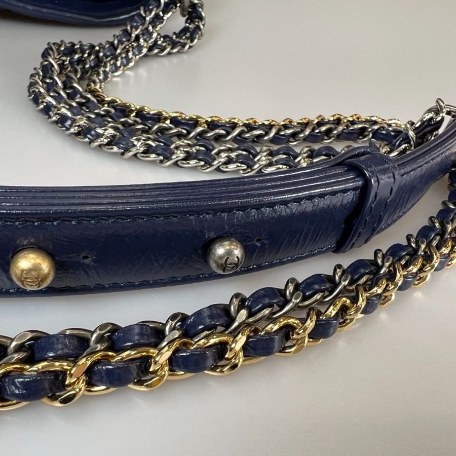 CHANEL 流浪包小號 牛仔藍 AS0865/保卡款29開-11