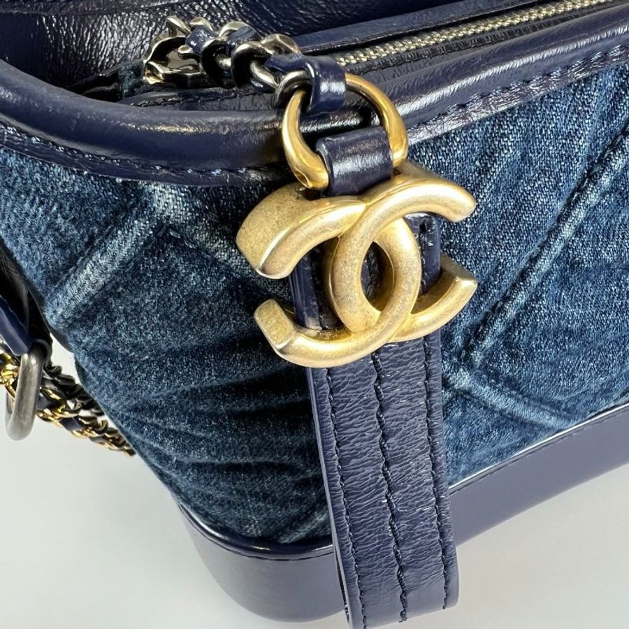 CHANEL 流浪包小號 牛仔藍 AS0865/保卡款29開-13