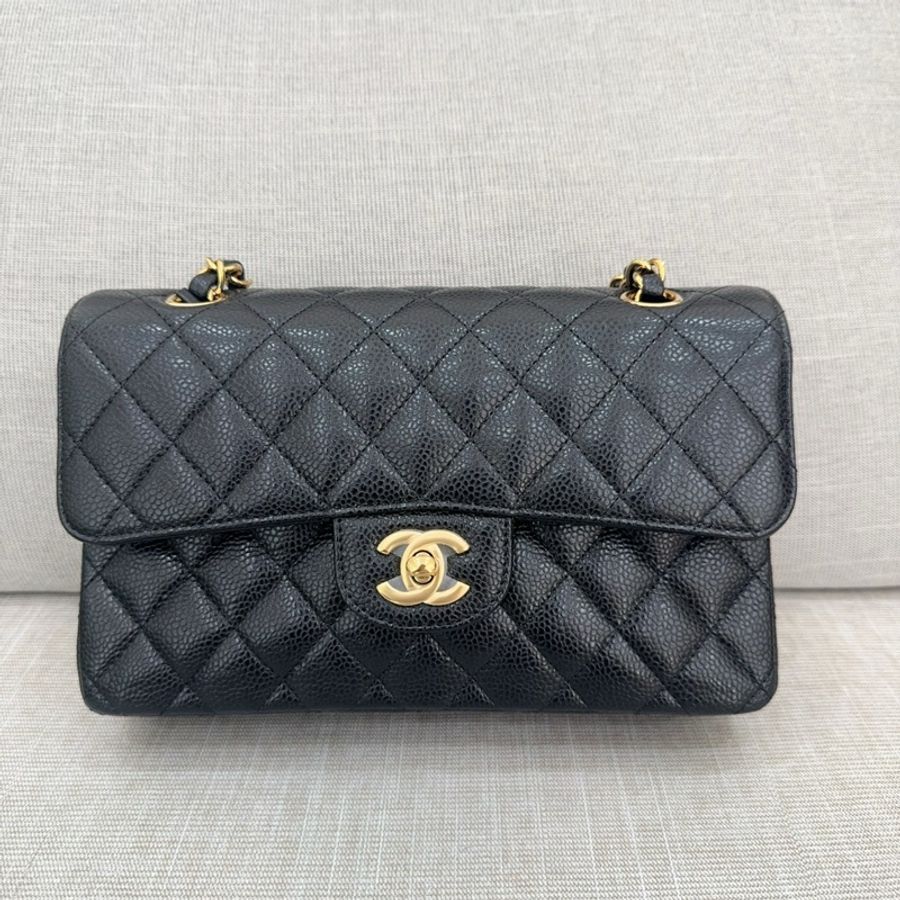JK國際二手精品✨Chanel cf23黑金荔枝 芯片款-0