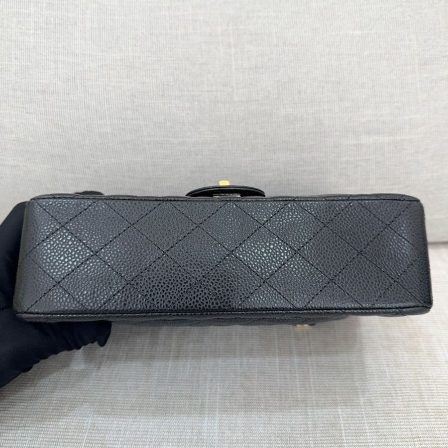 JK國際二手精品✨Chanel cf23黑金荔枝 芯片款-8
