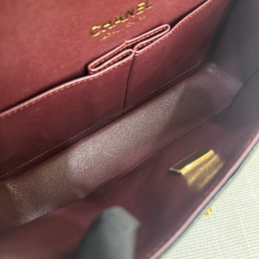 JK國際二手精品✨Chanel cf23黑金荔枝 芯片款-15