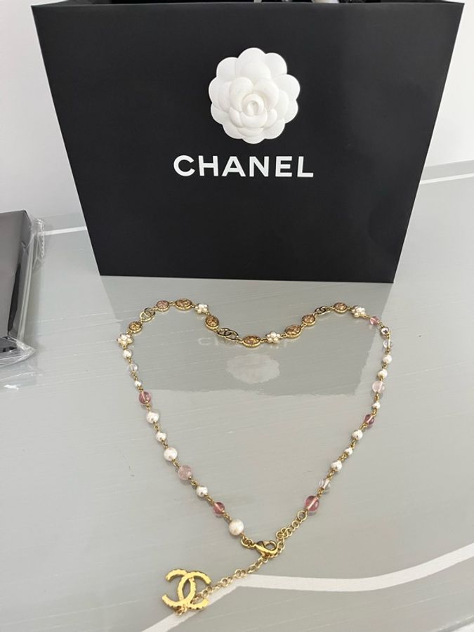 CHANEL 香奈兒《全新》24A 手工坊系列 仿珍珠雙C腰鏈｜可當長項鍊｜全配附購證-10
