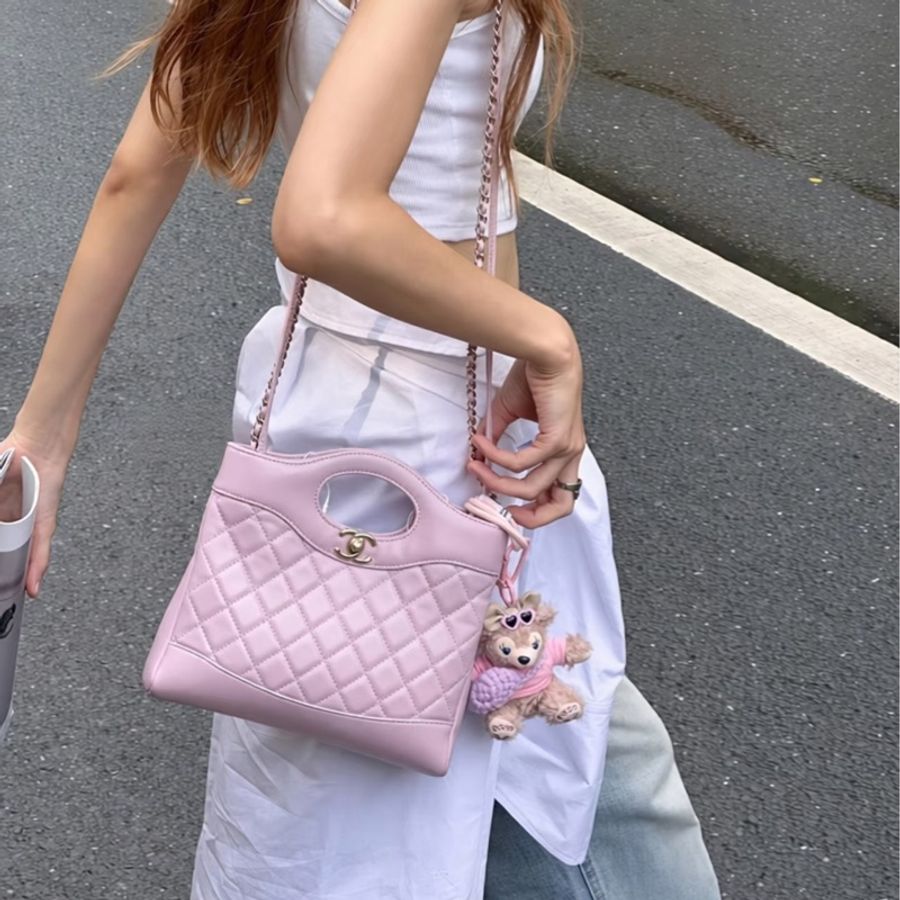 #全網最低 夏天不能沒有chanel 31bag mini 粉紫色-0