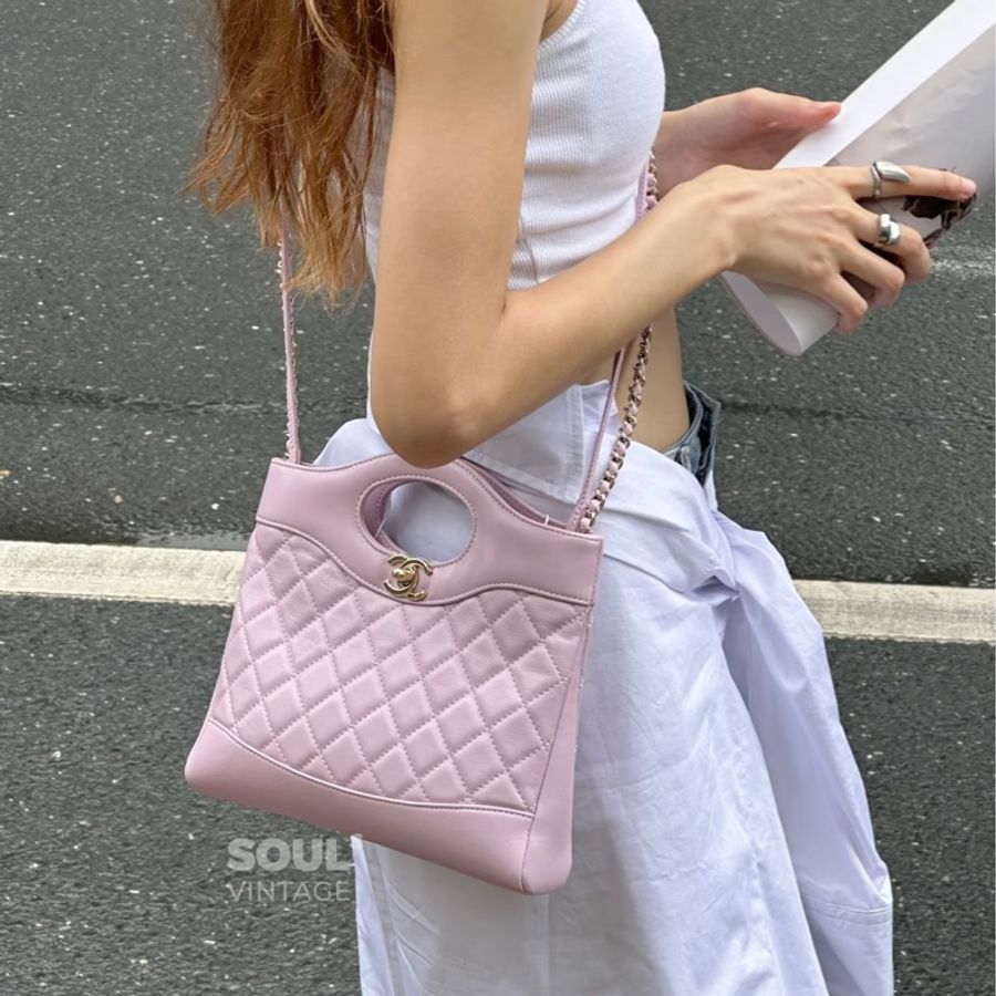 #全網最低 夏天不能沒有chanel 31bag mini 粉紫色-1