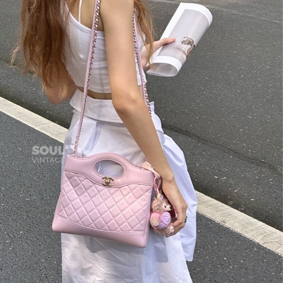 #全網最低 夏天不能沒有chanel 31bag mini 粉紫色-2