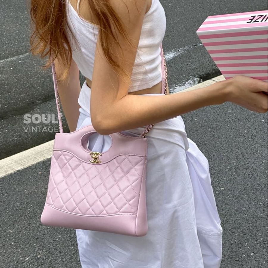 #全網最低 夏天不能沒有chanel 31bag mini 粉紫色-4