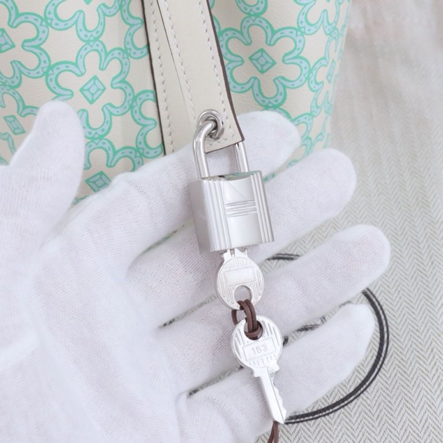 Hermès 愛馬仕 Micro Picotin Lock 14 銀扣菜籃子,U刻 尺寸12.5*10.5*12.5,配件盒子防塵袋吊牌鎖鑰匙-7