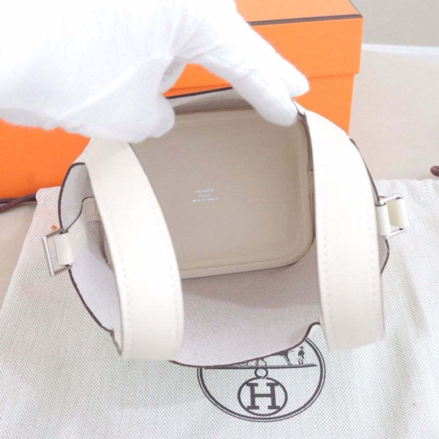 Hermès 愛馬仕 Micro Picotin Lock 14 銀扣菜籃子,U刻 尺寸12.5*10.5*12.5,配件盒子防塵袋吊牌鎖鑰匙-8