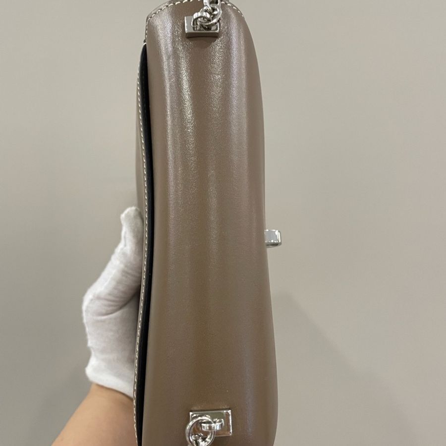 Hermes 爱马仕Verrou mini手枪包大象灰银扣-18