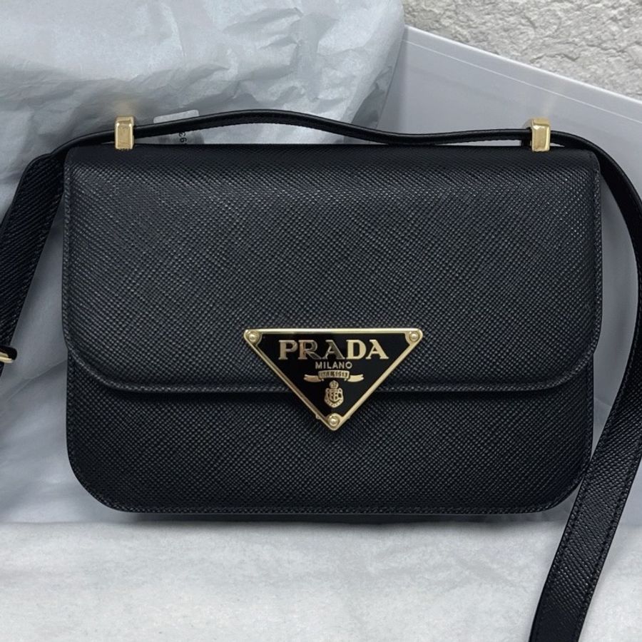 Prada普拉達 新款正標單肩斜挎豆腐包-0