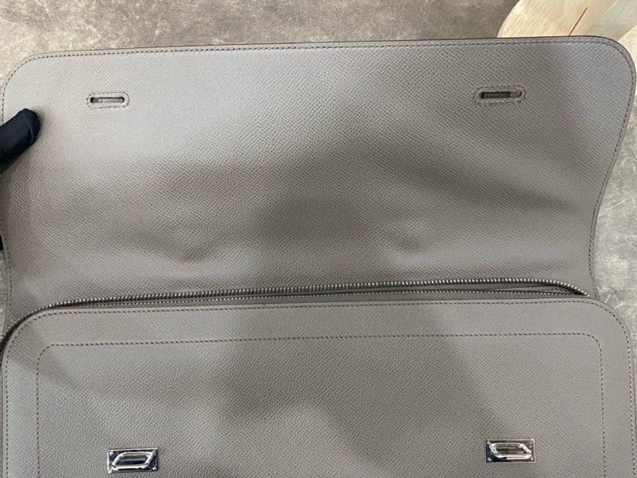 愛馬仕 Hermes 灰色公文包 C刻 尺寸:長37.5寬2高27-8