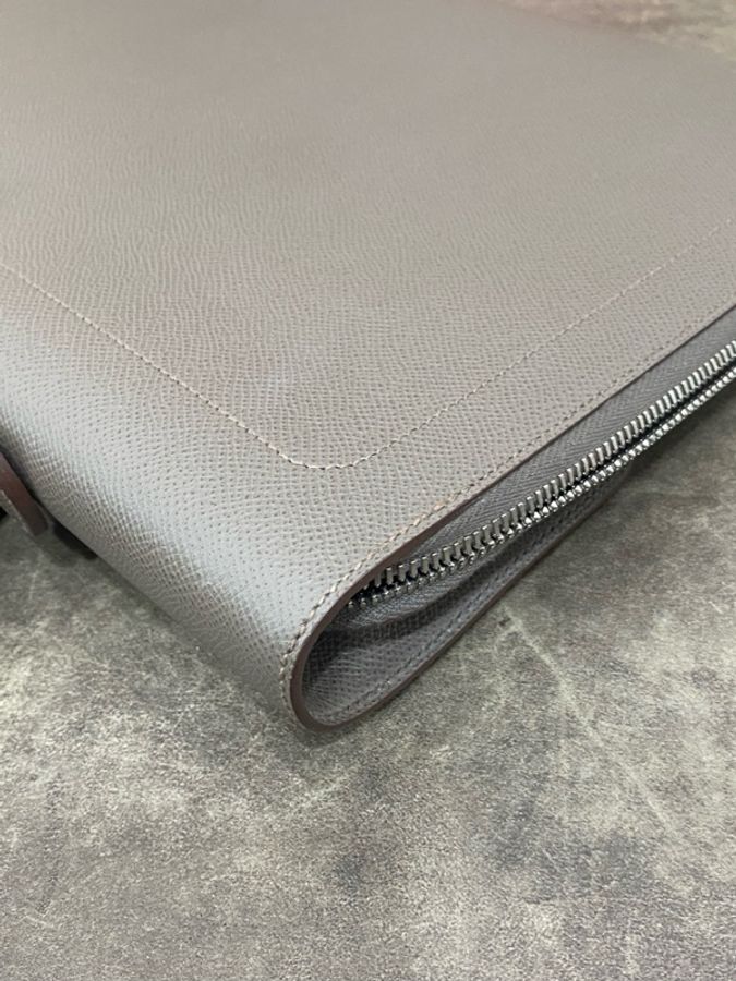 愛馬仕 Hermes 灰色公文包 C刻 尺寸:長37.5寬2高27-13