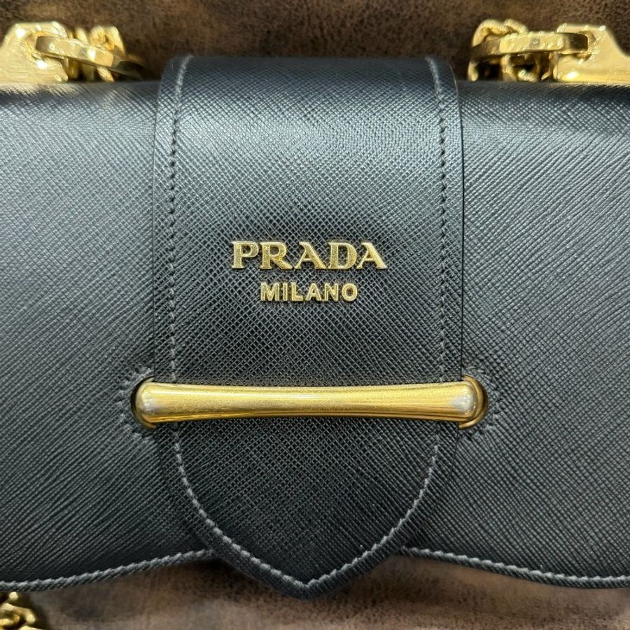 Prada 普拉達 屁股包 黑金 附發票-2