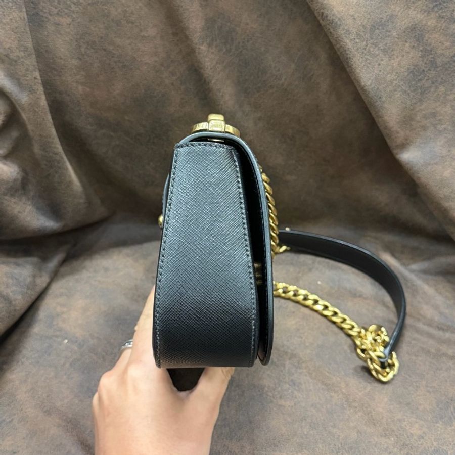 Prada 普拉達 屁股包 黑金 附發票-4