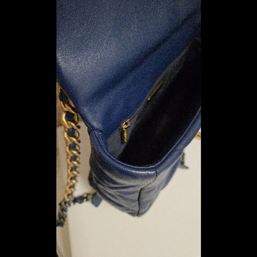 香奈兒 Chanel 19 26cm 深海藍三色鍊包 💙-27