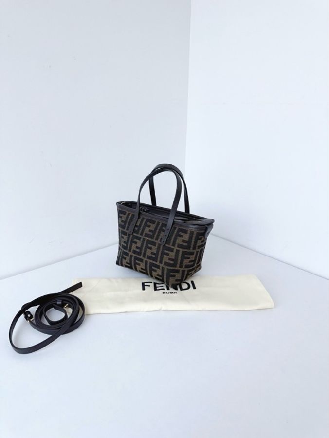 ✨Fendi芬迪|新款老花mini roll迷你菜籃子tote|閒置新-3