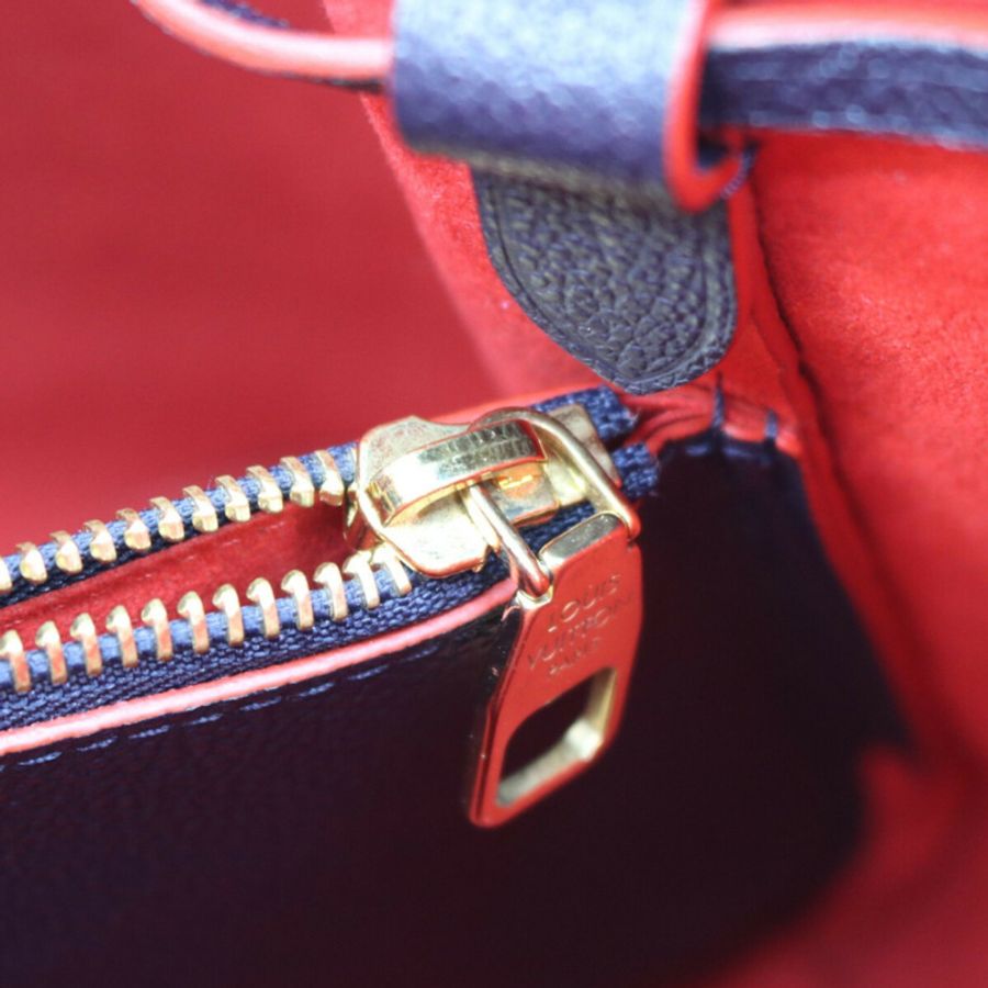 路易威登 M45306 Empreinte Marine Rouge Neo Noe MM 女士單肩包,海軍藍,金色五金-11