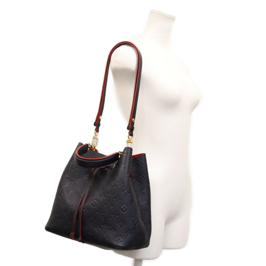 路易威登 M45306 Empreinte Marine Rouge Neo Noe MM 女士單肩包,海軍藍,金色五金-14