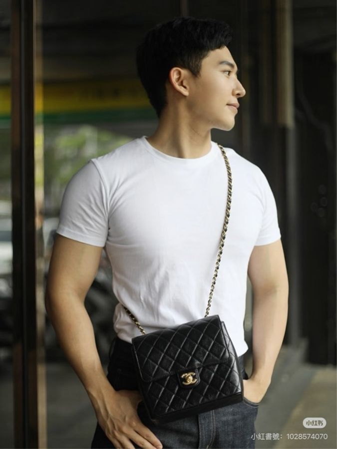 香奈兒Chanel 22k 山羊皮 復古方胖子黑金-4