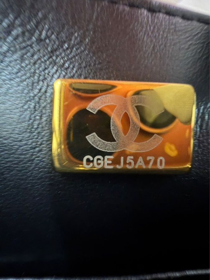 香奈兒Chanel 22k 山羊皮 復古方胖子黑金-26