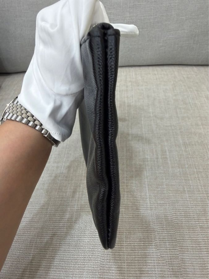 Chanel香奈兒25bag荔枝牛皮中號黑金-36