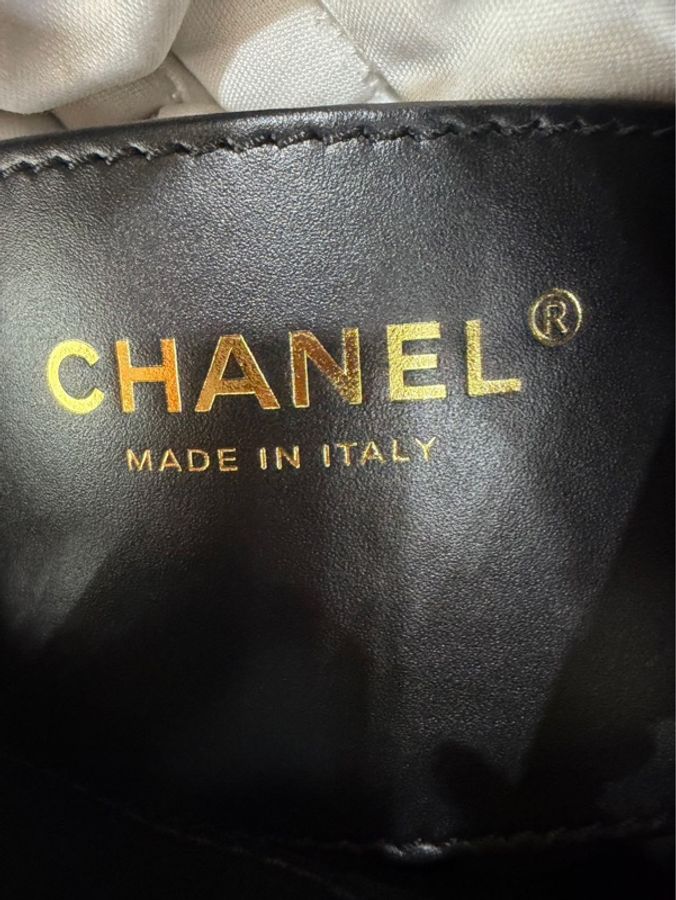 Chanel香奈兒25bag荔枝牛皮中號黑金-43