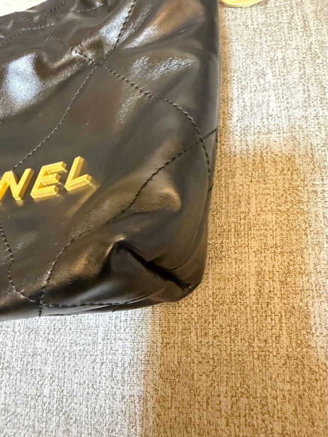 香奈兒chanel 22bag mini黑金#全新#-6