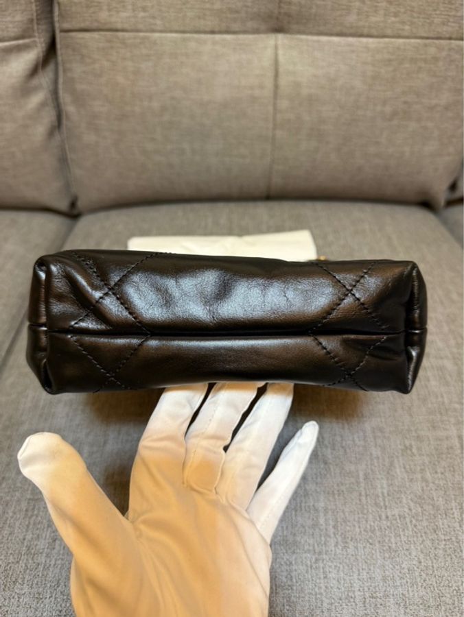 香奈兒chanel 22bag mini黑金#全新#-10